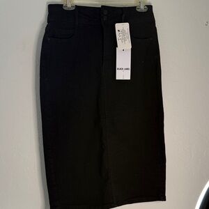 Black Label Classic Black Pencil Skirt
